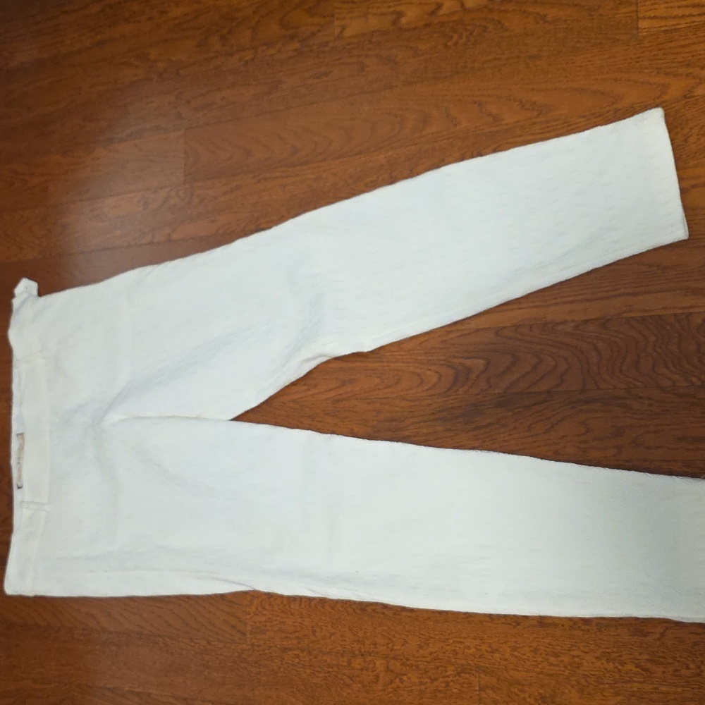 Chelsea & Violet Cream Skinny Leg‎ Textured Pants Size 12 BNWT
